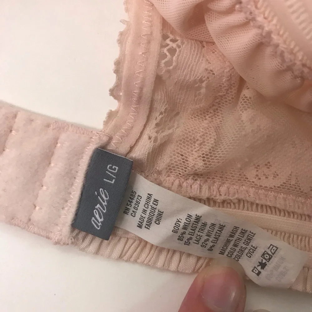 Aerie Lace Bralette in Soft Pink - Picture 2 of 2